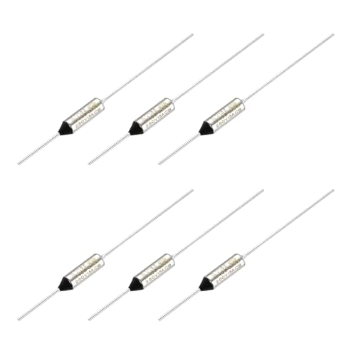 MECCANIXITY 6Pcs Metal Temperature Thermal Fuse RY165 165 °C 329°F 15A 250V Cutoff Thermal Fuse for Motor Transformer Electric Industrial Home Appliance