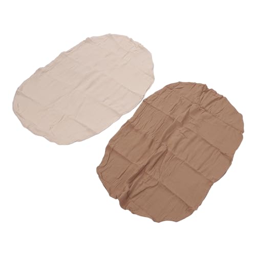 Omquot Juego de 2 fundas para cambiador de pañales de algodón puro, suave, diseño envolvente para recién nacidos y niños pequeños, para habitación de bebé (avena marrón claro)