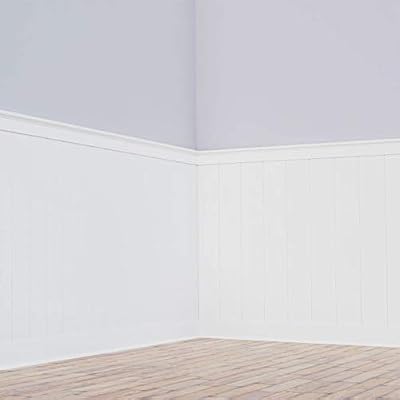 Ekena Millwork WPKP40NGD 40" Height Deluxe Shiplap with a Nickel Gap 8' Length PVC Wainscoting Kit, 41-5/8"