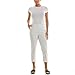 Zac & Rachel Women's Fly Front Capri with Waist Fashion Tab Detail and Functional Pockets, White/Black Stripes