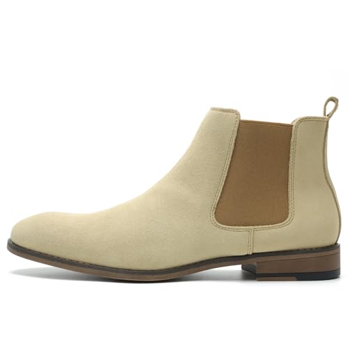 Image of Cestfini Chelsea Boots Men Classic Elastic Dress Boots Casual Men's Chelsea Ankle Boots