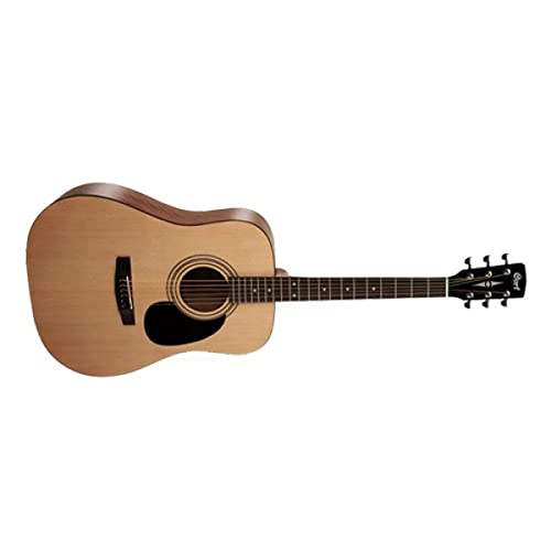 Image of Cort AD810 Dreadnought Acoustic Guitar with Gig Bag,Tuner,Picks and Strap (Natural Bundle)