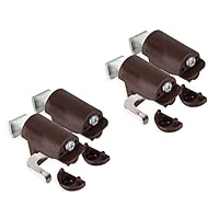 KLEMMFLEX Lot De 2 Paires De Crochets De Fenêtre Noirs, Stables, Réglables, Sans Perçage, Pour Accrocher Des Décorations Et Stores En Bambou/rouleau En Bambou Sur La Fenêtre En PVC