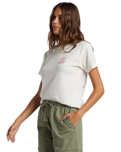 Image of Roxy Womens Boyfriend Crew T-Shirt, Casual Relaxed Fit Crew Neck Tee Short Sleeve Cotton Basic Shirt Everyday Comfort