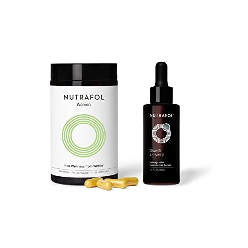 Nutrafol Women Clinically Proven Hair Supplement and Growth Activator Hair Serum with Patent-Pending Ashwagandha Exosome Technology