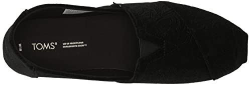 Toms Women's Alpargata Recycled Cotton Canvas” Loafer Flat, Black Floral, 9 #TOP4