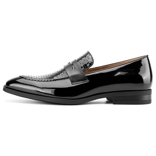 Image of JITAI Mens Velvet Loafers Dress Shoes Loafers for Men Tuxedo Suit Shoes