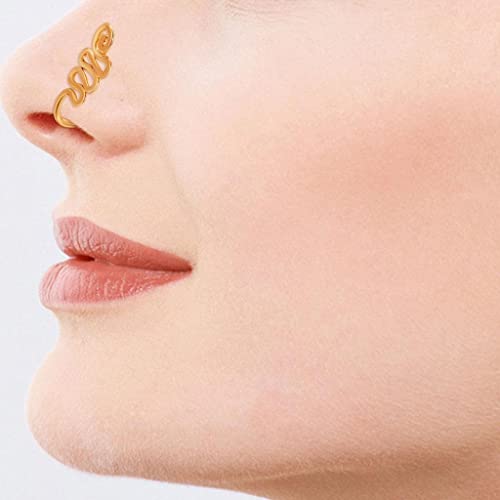 TOOYFUL Anel de nariz sem piercing Clipe de orelha em formato de U Moda punk Charm Nose Stud Clamp B