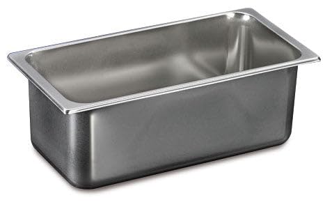 Bac INOX crème glacée 360x165x120 mm pour vitrine réfrigérée