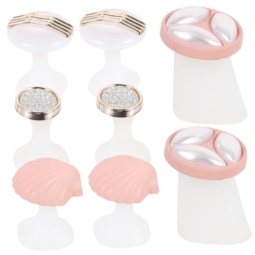 FOMIYES 8 pcs Silicone Toe Separators for Pedicure Durable Nail Supplies Decorative Toe Spacers for Salon Home Use Skin Friendly Design for Easy Application Storage