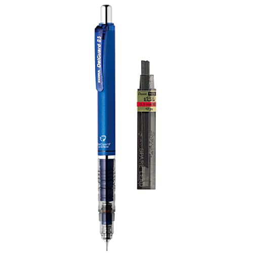 Zebra Delguard Porte-mines Corps bleu 12 mines HB 0,5 mm Cover