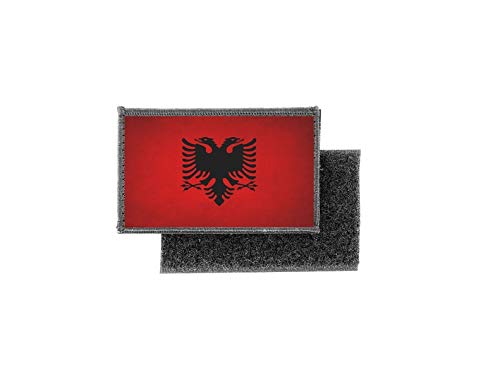 Akachafactory Toppa Bandiera Albania – Stampata Su Patch Con Bordo Ricamato, 5x8 Cm, Da Cucire O Stirare - 2