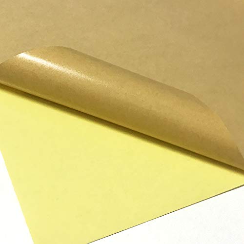 150 Arkuszy - A4 Kraft Brown Naklejki Papierowe Arkusze Etykiet, Druk Laserowy/Atramentowy