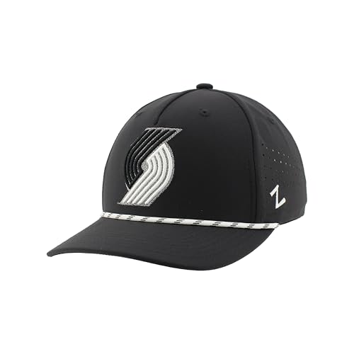 Portland Trail Blazers NBA Officially Licensed Rope Hat Snapback Performance Black