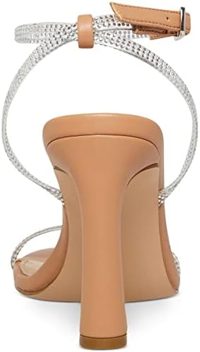 Madden Girl Womens Tashaa Embellished Ankle Strap Heels Tan 11 Medium (B,M) | Image 2