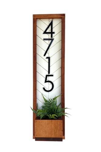 Fairview Customizable Vertical Address Sign Planter for your House, Vertical