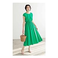 Yuni グリーン ロングワンピース Fサイズ Amazon.co.jp: ウエスト絞りロングワンピース LLサイズ グリーン
