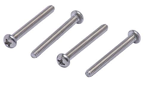 #6-32 X 1-1/4" Stainless Phillips Round Head Machine Screw, (100pc), Coarse Thread, 18-8 (304) Stainless Steel, by Bolt Dropper