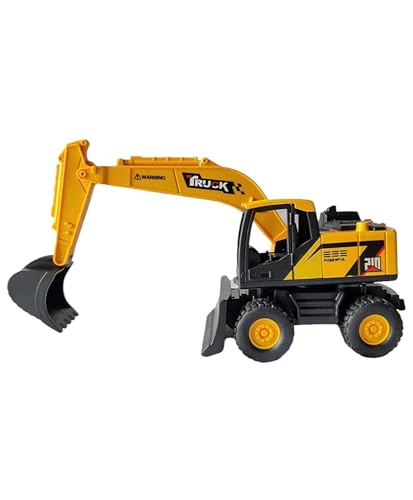 Image of Construction Bulldozer Excavator Loader Truck Vehicles for Kids Building Vehicle Engineer Toys for 3 4 5 Year Boy Toddlers Unbreakable Toy for Kid (706-15) Yellow