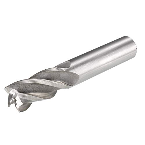 sourcingmap 16mmx17mmx32mmx92mm Machining Cutting Tool Helical Groove 4 Flute Straight Shank Milling Cutter End Mill