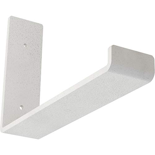 2"W x 10"D x 6 1/2"H Steel Hanging Shelf Bracket, Hammered White