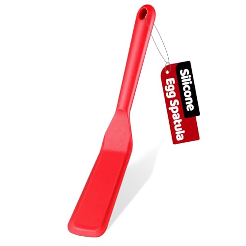 Eggssentials - Pancake Flipper Spatula - Non-Stick - Heat Resistant Egg Spatula for Kitchen Uses, Baking, Cooking, and Mixing - Red