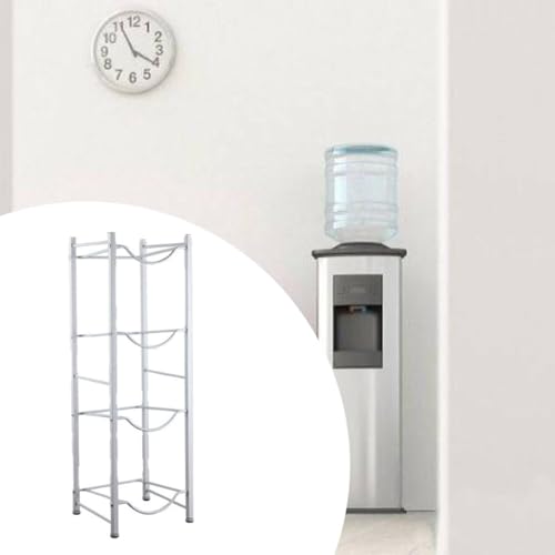 Étagère carafe d'eau 4 niveaux en métal argenté robuste et modulable - 4
