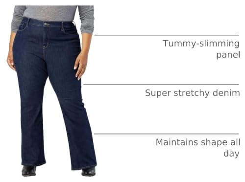 Levi Strauss Signature Gold Women's Totally Shaping Flare Jean (Standard and Plus), Romero Creek 5d, 10 Long - image 3