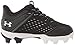 Under Armour Baby Boys Leadoff Low Junior Rubber Molded Cleat Baseball Shoe, (001) Black/Black/White, 3 Little Kid US