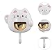 Truosbis Shopkeepers Bell Doorbell Japanese Style Unique Ornament for Door Opening Cat Door Chime for Wall Office Shop Front Porch, white