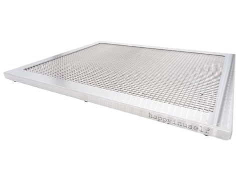 happyinuself 犬用トイレ ワイドサイズ ステンレス製 子犬お迎え時しつけ用 安心の日本製 細かいメッシュ 足を挟めません イタズラワンちゃん用トイレ ひっくり返す 破壊 誤飲防止… (ワイドサイズペットシートに対応)