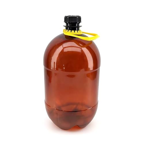 YINLUCK Barril Oxebar De Pet De 4 L con Tapa Y Asa: Growler Presurizado For Elaboración Casera De Cerveza, Ligero Y con Barrera De Oxígeno (Solo Botella)