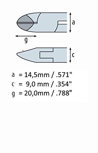 Alicates de corte diagonal Schmitz 140mm cabeza ovalada con bisel para electrónica ESD 4