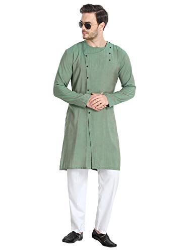 Image of Leriya Fashion Men's Slub Cotton pathan Suit Kurta