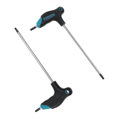 Image of Antrader Dual End T20 Torx Wrench,Cr-V Steel Anti Tamper Proof Hex Key-2pcs | Ergonomic T-Handle Non-Slip Grip Long Arm Screwdriver,With Hanging Holes For Easy Storage