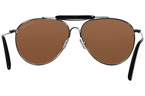 Tom Ford Sunglasses FT 0995 Raphael- 02 08E Shiny Gunmetal, t Logo/Vintage B4