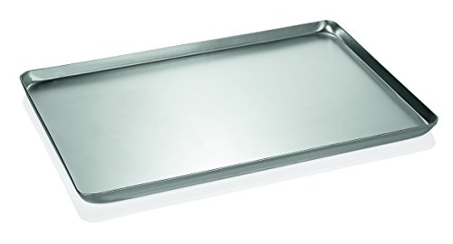 WAS 455 600 Aluminium Backblech/Ausstellblech, Gebeizt, Rand Umgelegt, Nahtlos Gezogen, 60cm Länge, 40cm Breite, 2cm Höhe