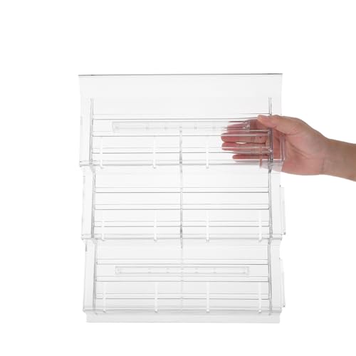 Présentoir pour vente détail supermarché transparent 3 couches