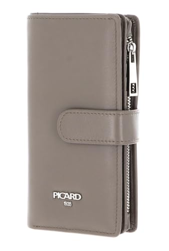 Picard Porte-Monnaie Bingo luxueux en cuir véritable et finitions soignées gravel taupe