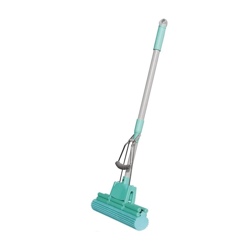 Image of Foam Mop with Super Absorbent Roller Sponge, Floor Cleaning Mop with Extendable Handle for Tiles, Kitchen, Bathroom & Home Cleaning