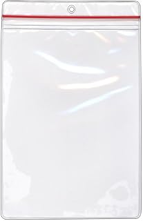 StoreSMART - Zip Pocket - Non-Adhesive - 6" x 8 1/4" - Open Short Side - 100-Pack - Crystal Clear Plastic - R109ZIPSCC-100