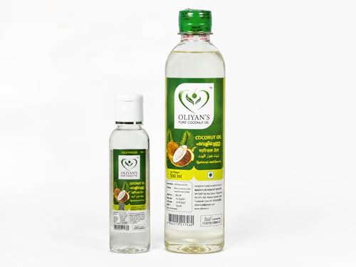 Image of OLIYANS Cold Pressed Coconut Oil Combo Pack (100ml + 500ml) | Multipurpose Oil for Daily Use | Total 600ml