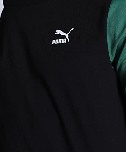 Image of Puma Men's Color Block Regular Fit T-Shirt (62323656 Black-Vine