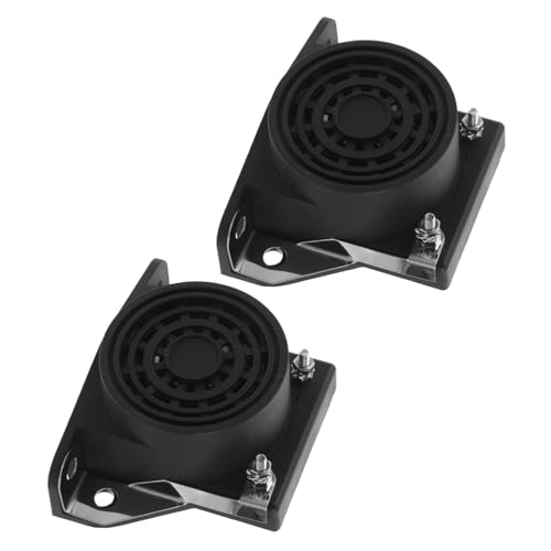 Amosfun Alarme De Recul Puissante 12v-48v 2 Pièces pour Véhicules Camions Engins, Signal Sonore Avertisseur Marche Arrière, Sécurité Manœuvre, Usage Automobile Et Industriel