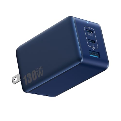 130W GaN III 3-Port USB-C Wall Charger (Foldable)