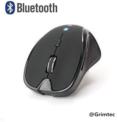 Grimtec Bluetooth Wireless Mouse for PC, Mac, and Android OS Tablet with 12-month battery life (black)