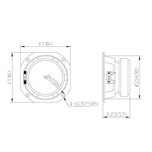 Sound Town Pair of 4" Full Range Drivers, Replacement for PA DJ Speakers, Line Array and Column Array Speakers (STLF-EZ4-PAIR)