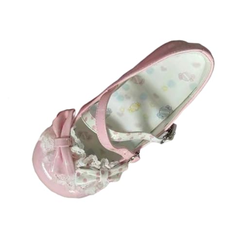 Kawaii Cute Mary Jane Flats Sweet Bow Cross Strap JK Uniform Lolita Shoes Casual Dressy Walking Cosplay Costume Women