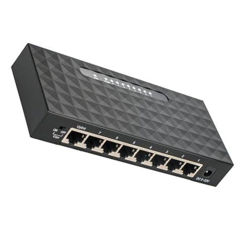 Uonlytech 1pc Port Ethernet Splitter Play Design for Compact and Portable Compatible No Settings Required