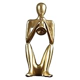 Dolity Abstract Human Thinker Resin Sculpture Statue Collectible Figurines Home Office Bookshelf...